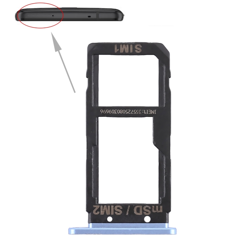 SIM Card Tray + SIM Card Tray / Micro SD Card Tray for HTC U Ultra(Blue) (OEM)