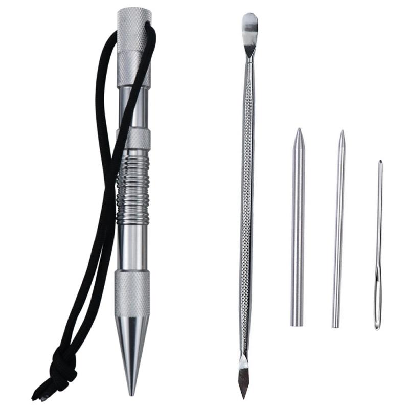 Umbrella Rope Needle Marlin Spike Bracelet DIY Weaving Tool, Specification: 5 PCS / Set Silver (OEM)