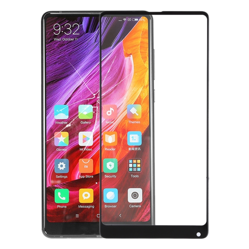 Front Screen Outer Glass Lens for Xiaomi Mi Mix2(Black) (OEM)