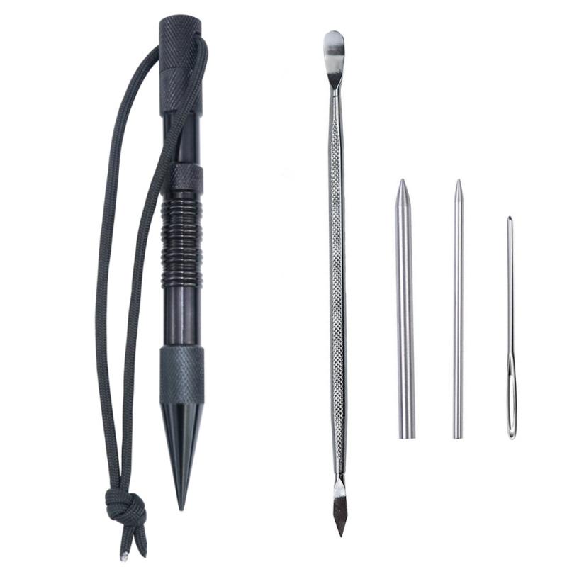 Umbrella Rope Needle Marlin Spike Bracelet DIY Weaving Tool, Specification: 5 PCS / Set Black (OEM)