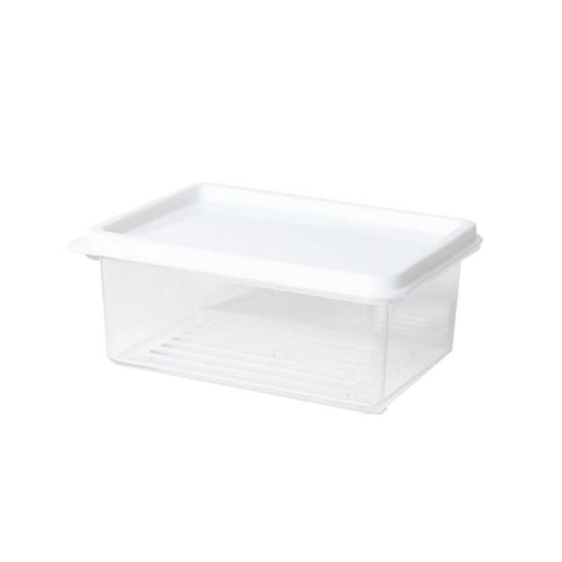 2 PCS Refrigerator Storage Fresh-Keeping Box Kitchen Can Be Stacked With Frozen Fruit Sealed Box, Size: Small(White) (OEM)
