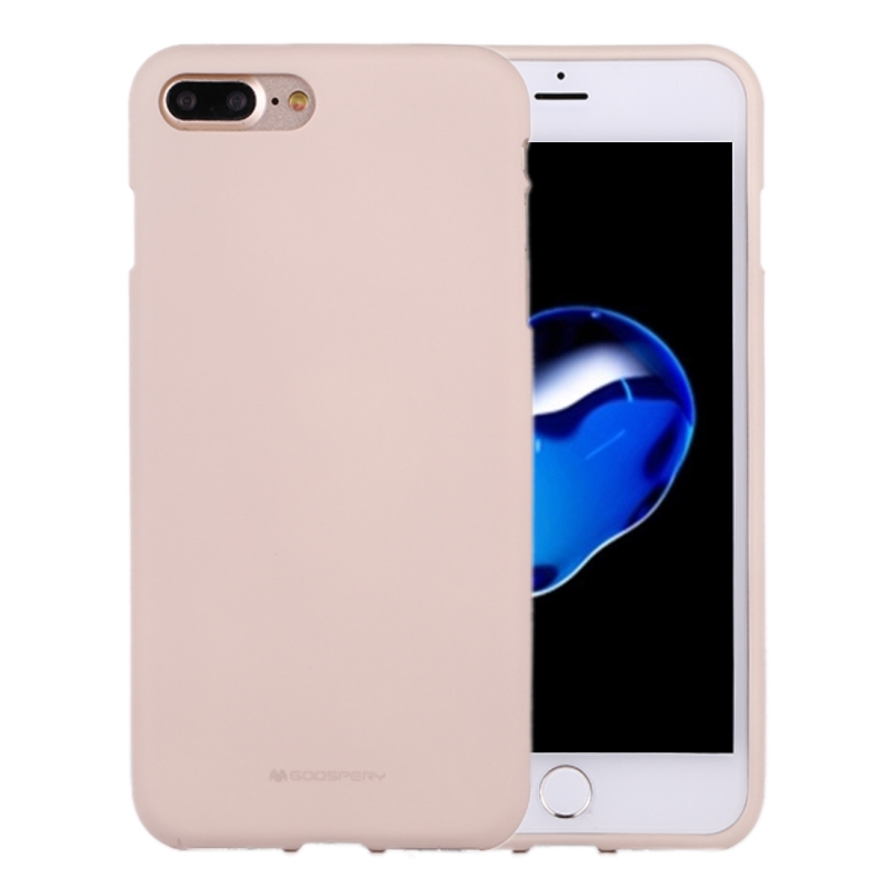 GOOSPERY SOFT FEELING for iPhone 8 Plus & 7 Plus Liquid State TPU Drop-proof Soft Protective Back Cover Case(Apricot) (GOOSPERY) (OEM)