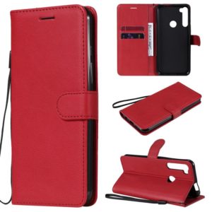 For Motorola Moto One Fuson Plus Solid Color Horizontal Flip Protective Leather Case with Holder & Card Slots & Wallet & Photo Frame & Lanyard(Red) (OEM)