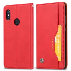 Knead Skin Texture Horizontal Flip Leather Case for Xiaomi Mi 8SE, with Photo Frame & Holder & Card Slots & Wallet(Red) (OEM)