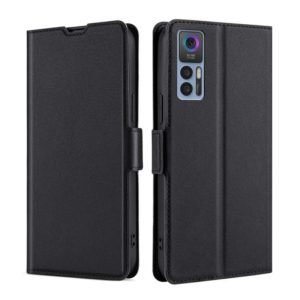 For TCL 30 5G / 30+ 5G Ultra-thin Voltage Side Buckle PU + TPU Leather Phone Case(Black) (OEM)