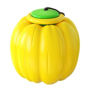 NG-01 Dog Molars Resistant To Bite Ball Pumpkin Hand Throwing Force Toy Ball(Yellow) (OEM)