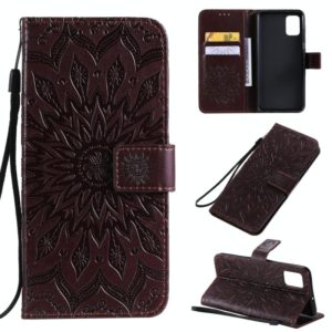 For Galaxy A51 Sun Print Horizontal Flip Protective Case with Holder & Card Slots & Wallet(Brown) (OEM)