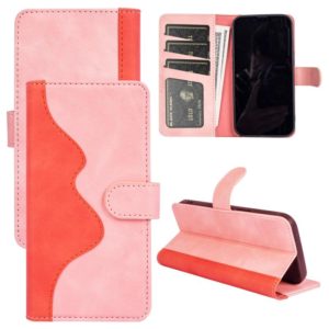 For ZTE Axon 40 Pro Stitching Horizontal Flip Leather Phone Case(Pink Red) (OEM)