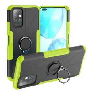 For Infinix Note 8 Armor Bear Shockproof PC + TPU Protective Case with Ring Holder(Green) (OEM)
