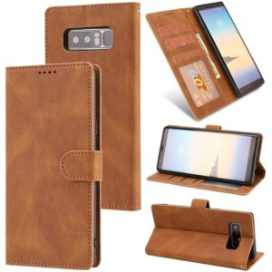 For Samsung Galaxy Note 8 Fantasy Classic Skin-feel Calfskin Texture Magnetic Buckle Horizontal Flip PU Leather Case with Holder & Card Slot & Wallet(Brown) (OEM)