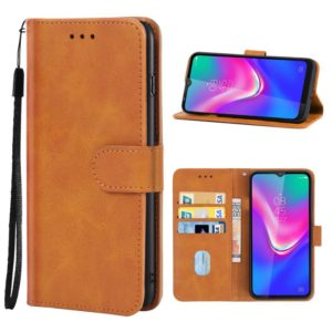 Leather Phone Case For TECNO Spark 4 Lite(Brown) (OEM)