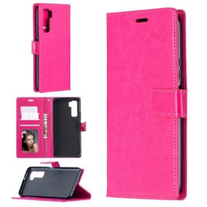 For Huawei P40 Lite 5G Crazy Horse Texture Horizontal Flip Leather Case with Holder & Card Slots & Wallet & Photo Frame(Rose) (OEM)