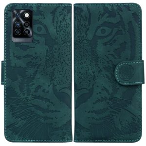 For Infinix Note 11 Tiger Embossing Pattern Horizontal Flip Leather Phone Case(Green) (OEM)
