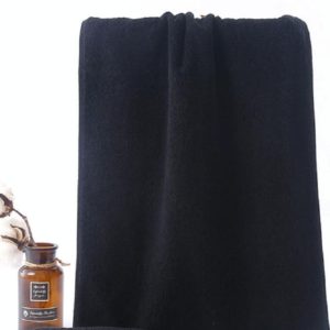 Cotton Thick Face Towel Large Bath Towel Beauty Nail Makeup Tablecloth, Specification:Extension Towel 40x100 cm(Black) (OEM)