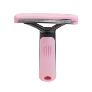 Pet Automatic Hair Removal Comb Curved Cat and Dog Open-knot Comb(Pink) (OEM)