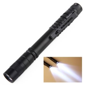 Mini LED Pen-shaped Strong Flashlight Pen Clip Torch, Size:13.3cm (OEM)