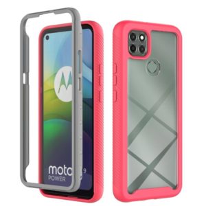 For Motorola Moto G9 Power(2021) Starry Sky Solid Color Series Shockproof PC + TPU Case with PET Film(Rose Red) (OEM)