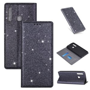 For Huawei P Smart+ 2019 Ultrathin Glitter Magnetic Horizontal Flip Leather Case with Holder & Card Slots(Gray) (OEM)