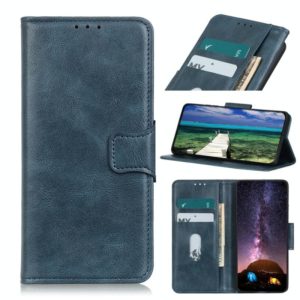 For Motorola Edge (2021) Mirren Crazy Horse Texture Horizontal Flip Leather Case with Holder & Card Slots & Wallet(Blue) (OEM)