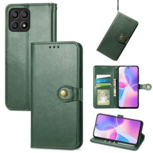 For Honor X30i Solid Color Leather Buckle Phone Case(Green) (OEM)