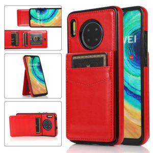 For Huawei Mate 30 Solid Color PC + TPU Protective Case with Holder & Card Slots(Red) (OEM)