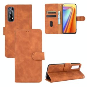 For OPPO Realme Narzo 20 Pro Solid Color Skin Feel Magnetic Buckle Horizontal Flip Calf Texture PU Leather Case with Holder & Card Slots & Wallet(Brown) (OEM)