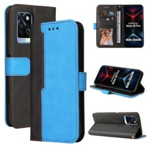 For Infinix Note 10 Pro / 10 Pro NFC Business Stitching-Color Horizontal Flip PU Leather Case with Holder & Card Slots & Photo Frame(Blue) (OEM)