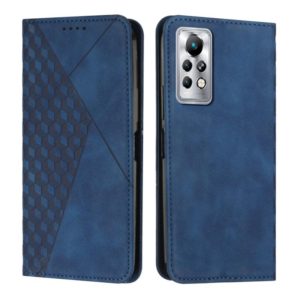 For Infinix Note 11 Pro / 11S Diamond Splicing Skin Feel Magnetic Leather Phone Case(Blue) (OEM)