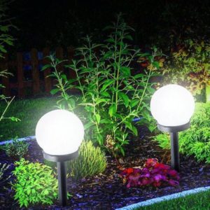 2 PCS Waterproof Outdoor Bulb Solar Ground Light Lawn Landscape Decoration(White Light) (OEM)