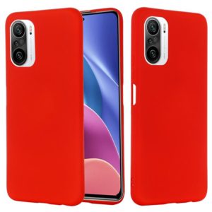For Xiaomi Redmi K40 / K40 Pro Solid Color Liquid Silicone Dropproof Full Coverage Protective Case(Red) (OEM)