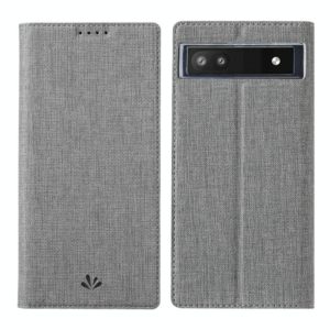 For Google Pixel 6a ViLi DMX Series Shockproof Magnetic Flip Leather Phone Case(Grey) (ViLi) (OEM)