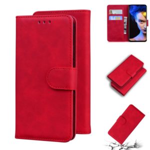 For Blackview A60 Skin Feel Pure Color Flip Leather Phone Case(Red) (OEM)