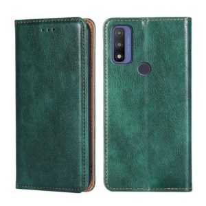 For Motorola G Pure Gloss Oil Solid Color Magnetic Leather Phone Case(Green) (OEM)