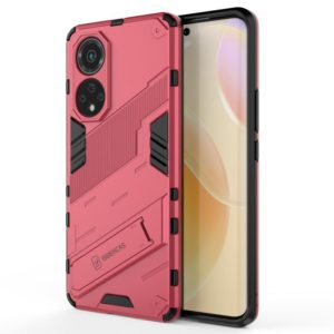 For Huawei nova 9 Punk Armor 2 in 1 PC + TPU Shockproof Case with Invisible Holder(Light Red) (OEM)