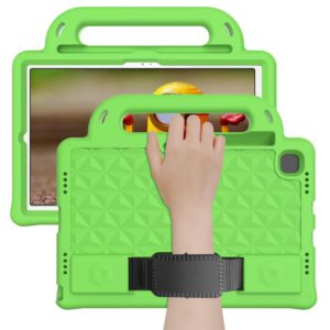 For Galaxy Tab A8 10.5(2021) X200/X205 Diamond EVA Shockproof Case with Holder & Strap(Green) (OEM)