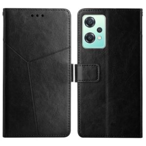 For OnePlus Nord CE 2 Lite/Realme 9 Pro 5G/Realme V25 Y Stitching Horizontal Flip Leather Phone Case(Black) (OEM)