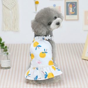 Pet Clothing Dog Cat Dress Bayberry Skirt, Size: S(Yellow) (OEM)