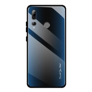 For Huawei Enjoy 9s / Honor 10i / 20i / 20 Lite / P Smart Plus 2019 / Maimang 8 Texture Gradient Glass Protective Case(Blue) (OEM)