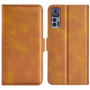 For TCL 30 5G/ 30+ Dual-side Magnetic Buckle Leather Phone Case(Yellow) (OEM)