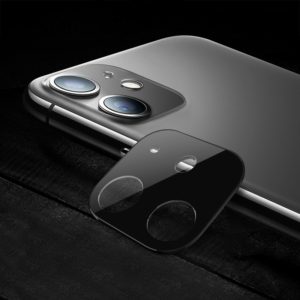 For iPhone 11 Titanium Alloy Camera Lens Protector Tempered Glass Film (Black) (OEM)