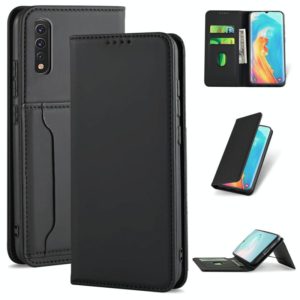 For Samsung Galaxy M60s Strong Magnetism Shockproof Horizontal Flip Liquid Feel Leather Case with Holder & Card Slots & Wallet(Black) (OEM)