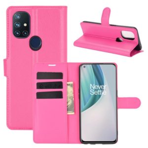 For OnePlus Nord N10 5G Litchi Texture Horizontal Flip Protective Case with Holder & Card Slots & Wallet(Rose Red) (OEM)