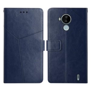 For Nokia C30 Y Stitching Horizontal Flip Leather Phone Case(Blue) (OEM)