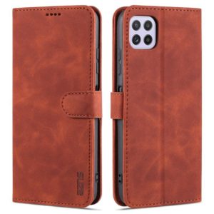 For Samsung Galaxy A22 5G AZNS Skin Feel Calf Texture Horizontal Flip Leather Case with Card Slots & Holder & Wallet(Brown) (AZNS) (OEM)