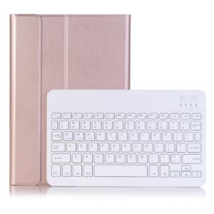 A08B Bluetooth Keyboard Leather Case with Holder & TPU Pen Slot For Samsung Galaxy Tab A8 10.5 2021 SM-X205 / SM-X200(Rose Gold) (OEM)