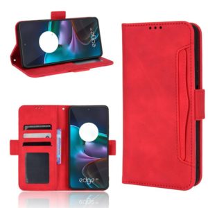 For Motorola Edge 30 Skin Feel Calf Texture Card Slots Leather Phone Case(Red) (OEM)