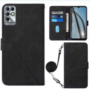 For Infinix Note 11i Crossbody 3D Embossed Flip Leather Phone Case(Black) (OEM)