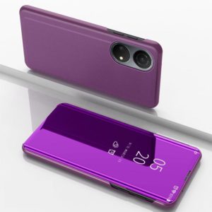 For Honor X7 2022 / X7 Play / Huawei Enjoy 30 Plus Plated Mirror Horizontal Flip Leather Case(Purple) (OEM)