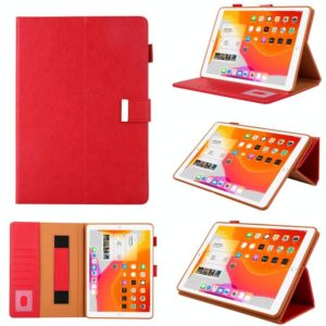 For iPad Pro 10.5 inch / iPad 10.2 Business Style Horizontal Flip Leather Case with Holder & Card Slot & Photo Frame & Wallet & Hand Strap & Sleep / Wake-up Function(Red) (OEM)
