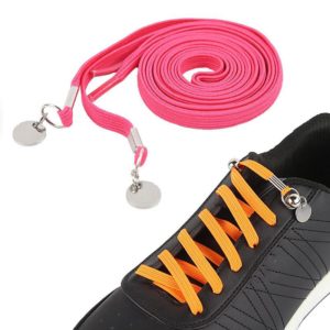 1 Pair Sports Casual Color Stretch Free Shoe Lace(Hot Pink) (OEM)